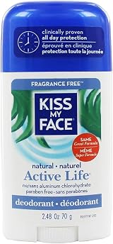 Kiss My Face Active Life Deodorant Stick Aluminum Paraben Fragrance Free 2.48 oz view 1