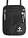 WINCAN RFID Neck Wallet Blocking- Concealed Passport Holder & Travel Pouch (Black)
