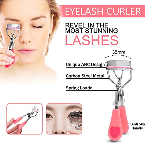 Eyelash Curler, 3 Different Size Mini Portable Eyelash Curlers Kit,with