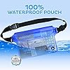 Aquamare-Waterproof-Pouch-Dry-Bag-Case-with-WaistShoulder-Strap-Fanny-Pack-2-Pack-Blue-and-Black-Color
