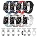 SIRUIBO Band Compatible for Apple Watch 38mm, Soft Silicone Sport Strap Replacement Bracelet Wristband Compatible for Apple Watch Series 2, Series 1, Sport, Edition, S/M Size (8Pack)