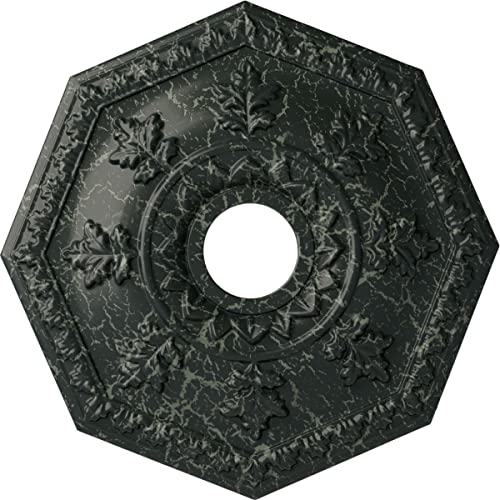 Ekena Millwork CM18NTPTC Nottingham Ceiling Medallion, Painted Turtle Crackle