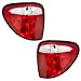 Brock Replacement Set Driver and Passenger Taillights with Connector Plate Compatible with 2001-2003 Caravan Grand Caravan Voyager 4857601AH 4857600AH