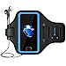 iPhone 13/12 Mini/iPhone 11 Pro/iPhone 7/8 Plus/iPhone 6/6s Plus Armband - LOVPHONE Sport Running Exercise Gym Sportband Case, with Key Holder & Card Slot, Water Resistant (Blue)