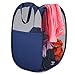 MaidMAX Pop-Up Laundry Clothes Hamper, Mesh Laundry Basket with 2 Handles Each, Collapsible, Blue, Set of 2