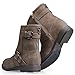 Twisted Women's AMIRA Short Buckle Strap Zip-Up Motorcycle Boot