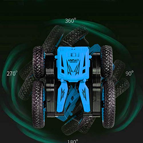 SB Toys RC Stunt Car RC Car Remote Control Car, 360 Degree Flips Double Sided Rotating Race Car, Remote Controlled Car for Kids, 4WD Monster Truck Tumbling Crawler Vehicle, Best Gift for Kids Blue - Thumbnail 2