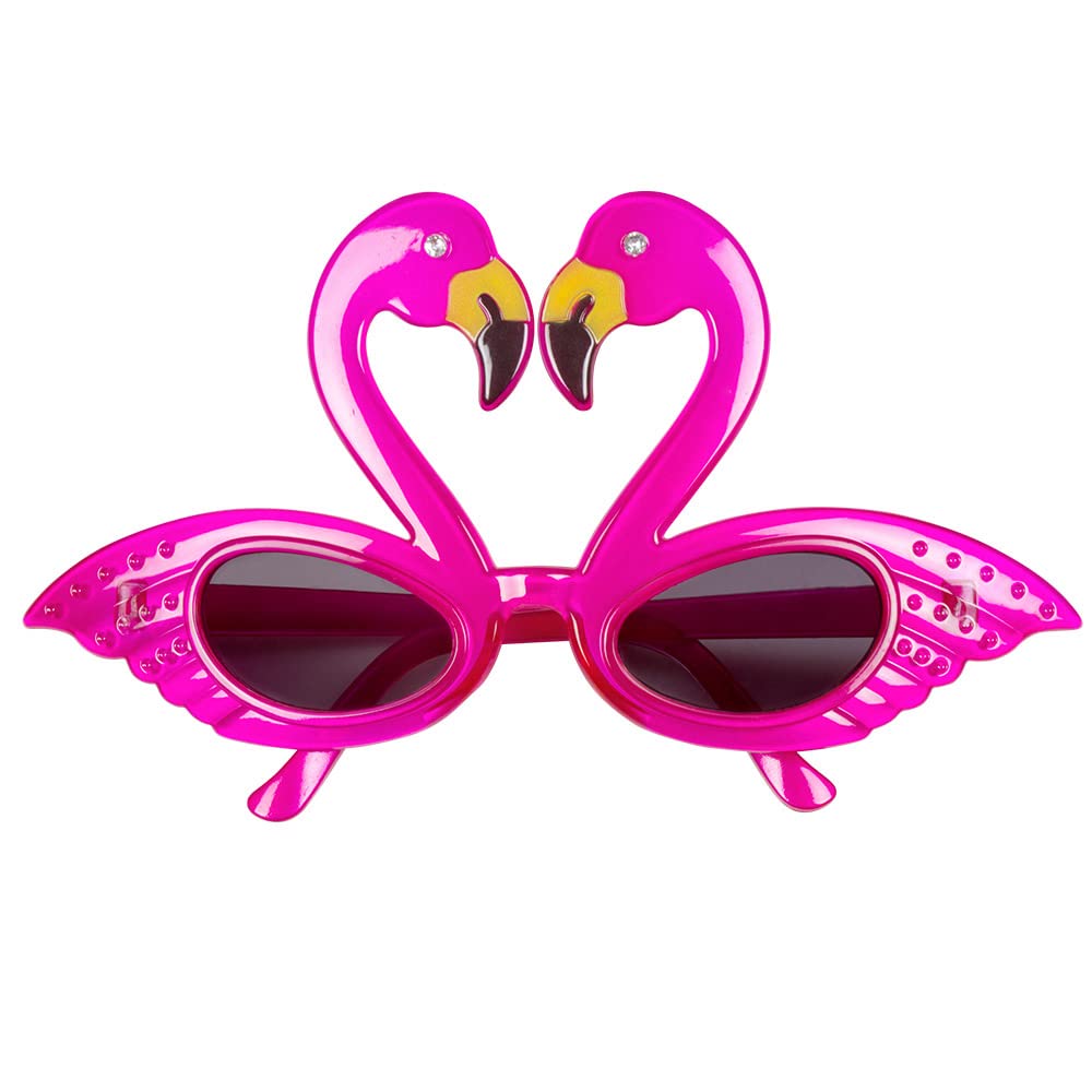Boland Flamingo Party Glasses, Hawaiian, Fancy Dress Accessory, Carnival, Festival, Novelty Glasses, Adult, One Size (Pink)