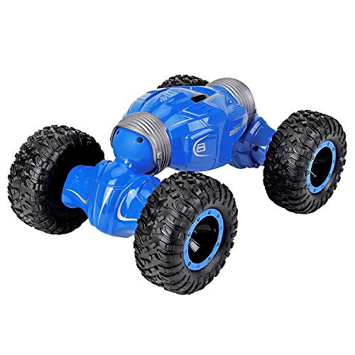 RC Car,Remote Control Car,Stunt Car Toy,JJR/C Q70 2.4GHz 4WD Twist- Off Road Monster Truck Desert Truck RC Car Deformation for All Adults and Kids (Blue)