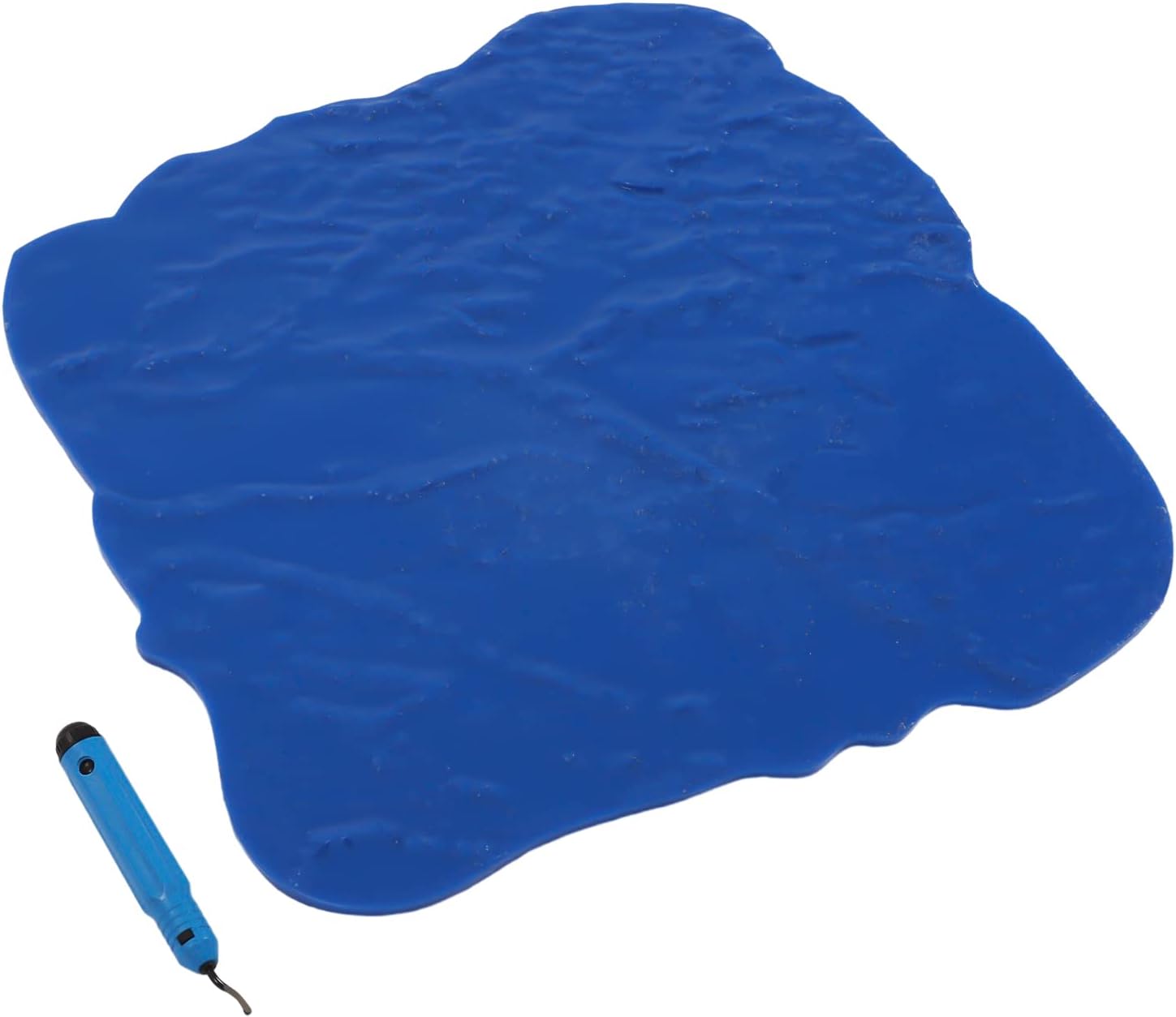 Hardscaping Materials - Concrete Slate Pattern, 18''x18'' Decorative Concrete Cement Texture Imprint Stamp Mat Concrete Stamp Blue Concrete Cement Stamping Tool (18''x18'')