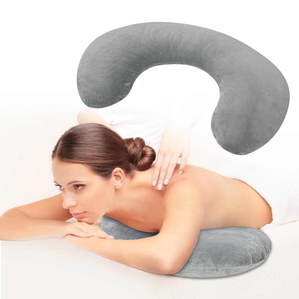 Photo 1 of Breast Pillow for Massage Table Massage Breast Bolster Pillow for Sleeping Massage Wedge Bolster Stomach Sleepers Chest Pillow Breast Support Pillow Feminine Massage Pad for Spa Salon