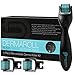 Derma Roller Microneedle 5 Piece Kit [DERMAROLL BLACK by Prosper Beauty] Face Roller w/3 Extra Replacement Heads Exfoliation Microdermabrasion Micro Skin Care Tool Dermaplaning Dermapen Microneedling