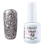 Elite99 Soak-Off UV LED Gel Polish Nail Art Manicure Lacquer Glitter Deep Magenta 357 15ml
