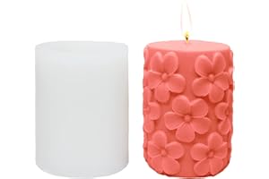 MUHMU Candle Molds for Candle Making, Sun Flower 3D Silicone Soy Wax Epoxy Aromatherapy Candles Valentines Day DIY Gifts for Party Home Dinner Decoration Accessory Casting Moldes de Silicona Para Vela