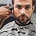 Hair Salon Cape for Stylists and Barbers, Retro Mustache Black and Tan (2-pack)