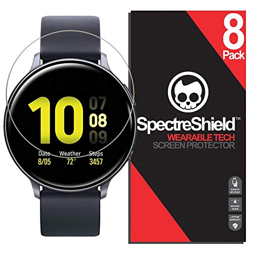 Spectre Shield (8 Pack) Screen Protector for Samsung Galaxy Watch Active 2 (44mm) Accessory Galaxy Watch Active2 (44mm) Case Friendly Full Coverage Clear Film