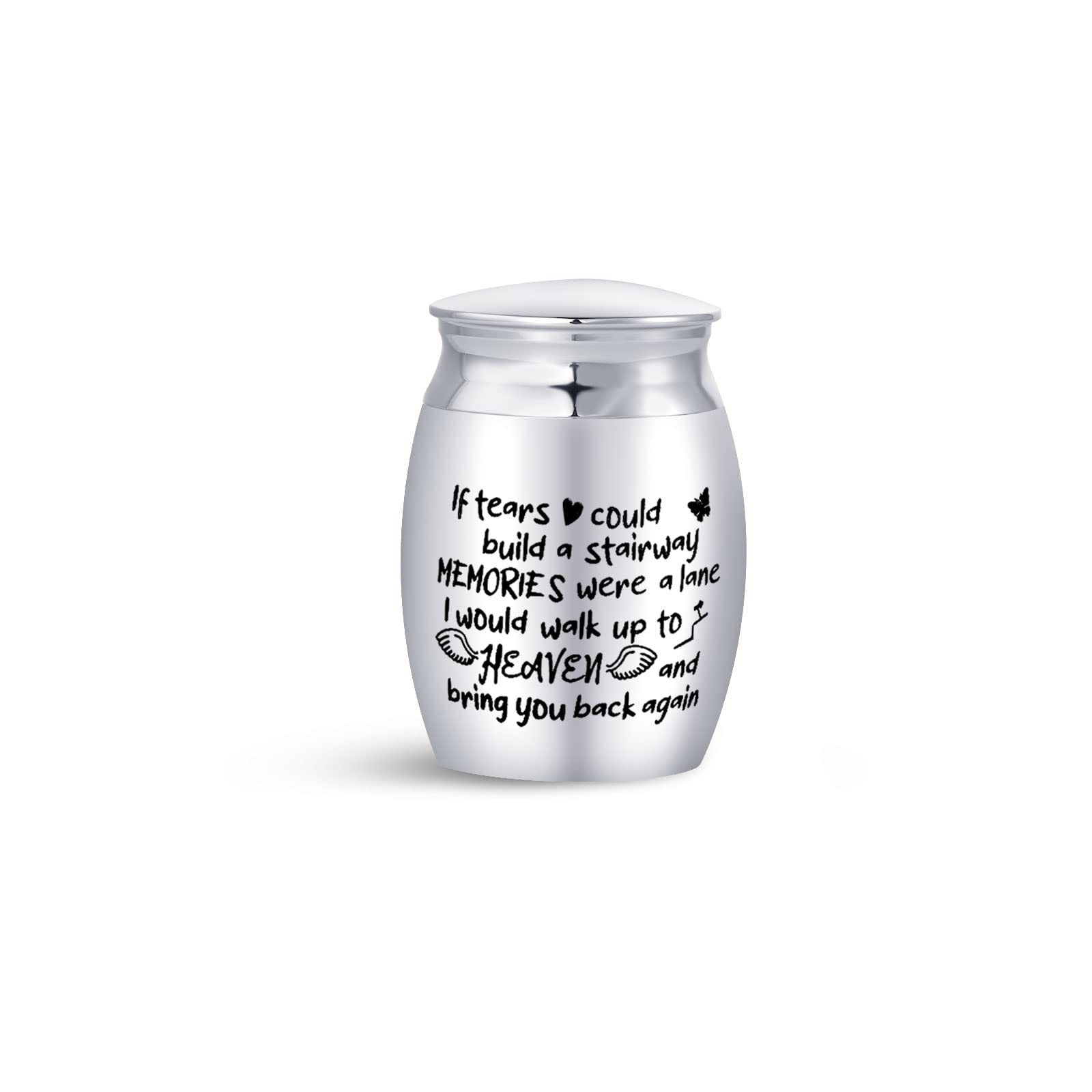 LSxAB Miss You Mini Memorial Cremation Urn for Dad Mum Ashes Adult Funeral Share Small Urns Decorative Keepsake