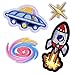 Coopay 24 Pieces Iron on Patches Solar System Embroidered Motif Applique Assorted Size Decoration Sew On Patches for DIY Jeans Jacket, Clothing, Handbag, Shoes, Caps