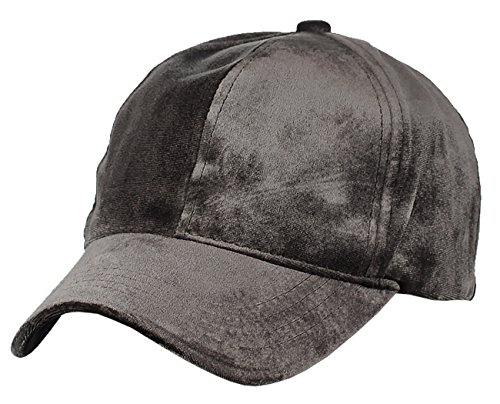 C.C Unisex Soft Velvet Crushable Blank Adjustable Baseball Cap Hat, Taupe