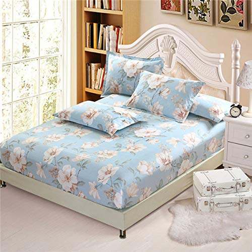 FLAMINGO Bed Sheet Cover New Cool Summer 100% Cotton Fitted Sheets Colorful bedsheet Flower Printed Bedspread Twin Full Queen King Size Bedding style10 Bed 120x200cm