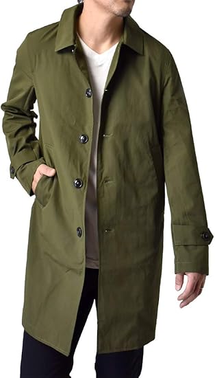Amazon アルージェ Aruge ステンカラーコート メンズ ハーフコート バルカラー 撥水コート D1v コート ジャケット 通販