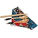 kilofly Wooden Japanese Fork Spoon Chopsticks 3 pcs Cutlery Set, Value Pack of 2
