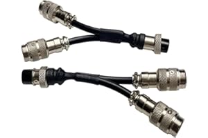 GX16 Splitter Cable Connector Split Two Male Aviation Plug 16mm 2/3/4/5/6/7 Pin Female Adapter Wire(1 Male to 2 Female,5P)