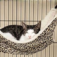 OCSOSO Cat Hammock Kitten Pet Cage Hammock Bed Hanging Soft Under Chair for Kitten Ferret Puppy or Small Pet