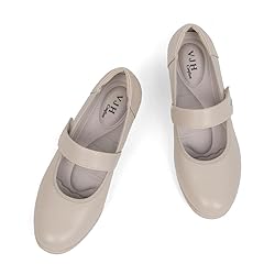 VJH confort Women's Mary Jane Pumps Low Block
