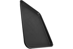 Cabilock Plastic Boot Tray with Raised Edges, Small Black Shoe Storage Mat 42X32X3Cm for Car Trunk and