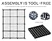 KOUSI DIY Wire Cube Storage, Modular Metal Shelf, Cubby Shelving, Stackable Grid Organizer, 12 Cube, Black