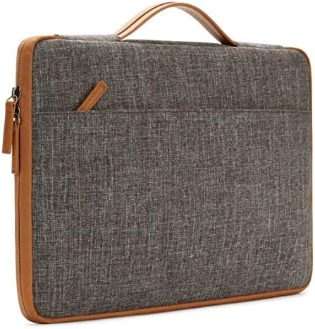 Laptop Bags Sleeve Notebook Case for Dell HP Asus Acer Lenovo Macbook 15,6 inch Soft Cover (Brown Handle)