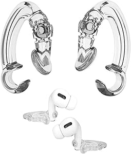 Ear Hooks Compatible with Airpods 1, 2 and Pro,Sport Earpods Anti-Lost Sport Ear Hooks,Anti-Drop Sports Ear Clip,Accessories for Running, Cycling and Other Indoor-Outdoor Activities (Transparent-1)