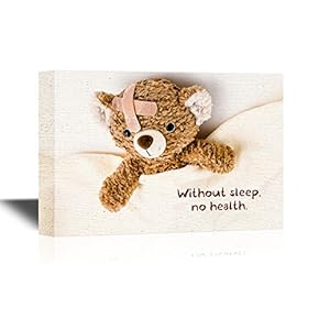 Clinic Canvas Wall Art - Without Sleep No Health - Gallery Wrap Modern Home Art | Ready to Hang - 12x18 inches