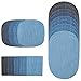 YOOMALL Iron on Denim Patches Fabric Patches on Clothing, Repair Patches Kit for Clothes, Jacket, Jeans, Dungarees, 3 Ideal Size, 5 Basic Colors, 30 Pieces