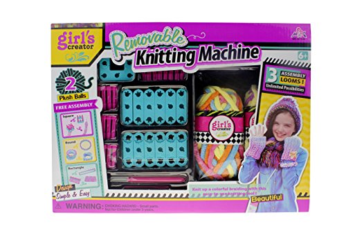 Style-Carry Knitting Loom set Girls Toys - DIY Creative Round Craft Kit Sewing Craft Kit Tool with Hook Needle and Pompom Maker for Age 6 and up
