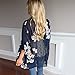 Ladies Shawl Mose Women Lace Montage Floral Print Beach Chiffon Loose Shawl (Size:XL, Blau)