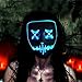 Halloween Light Up Mask EL Wire LED Mask with 3 Modes for Costume Party