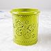 Lucoo Fashion Makeup Brush Vase Pattern Brush Pot Pen Holder Stationery Storage (Black)