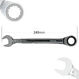 Seshin Buffalo 19mm Ratchet Spanner Gear Wrench Fixed Head Open End Ring view 2