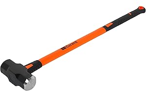 GARANT 10lb Sledge Hammer with Fiberglass Handle – Drop Forged & Tempered Steel Head, Double Faced Machined Striking Surfaces
