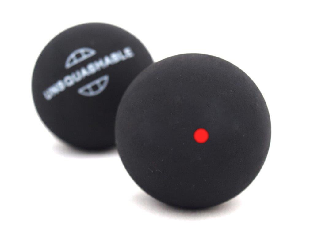 Unsquashable Unisex's Squash Speed Ball-Black (Red Dot)