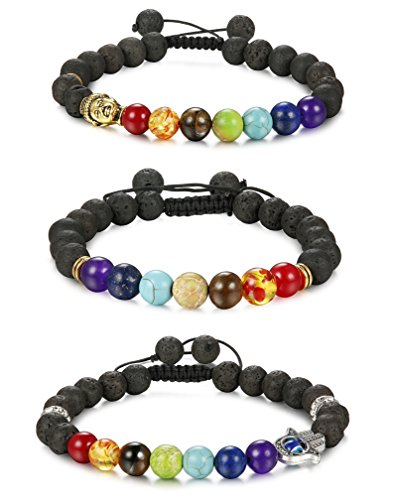 Funrun 3pcs 8mm beaded bracelets for men women natural …