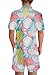 UNIFACO Mens Romper 3D Printed One Piece Zipper Jumpsuit Summer Beach Overall Short Sleeve Outfits with Pocket