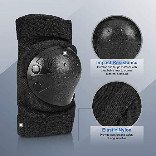 IPSXP Knee Pads Set, Protective Gear for Kid Children Teenager Adult with Knee Elbow Wrist Pads for Rollerblading, Skating, Skateboard, Scooter, Biking, Cycling (30-45 kg)