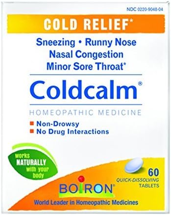 Boiron Coldcalm, 60 Tablets, Homeopathic Medicine for Cold Relief - Pack of 2