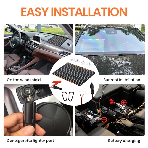 solar vehicle battery charger 12v 20w solar module ip67 waterproof solar panels portable battery charger SAE connection cable, suitable for cars, boats, motocycle