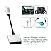 Dual Lightning Adapter, KOLIER 2 in 1 Lightning Adapter, Headphone Audio + Charge Cable Splitter for iPhone X / 8 Plus / 8 / 7 Plus / 7, Support iOS 10.3 or later (Silver)
