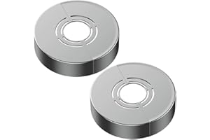 LOGRRMTH cuttable Wall Split Flange, Split ABS Lightweight Escutcheon Cover Plate,Chrome,for 10/26/33mm(0.8/1.0/1.2in) Copper, PEX Pipe (Tall 10mm color))