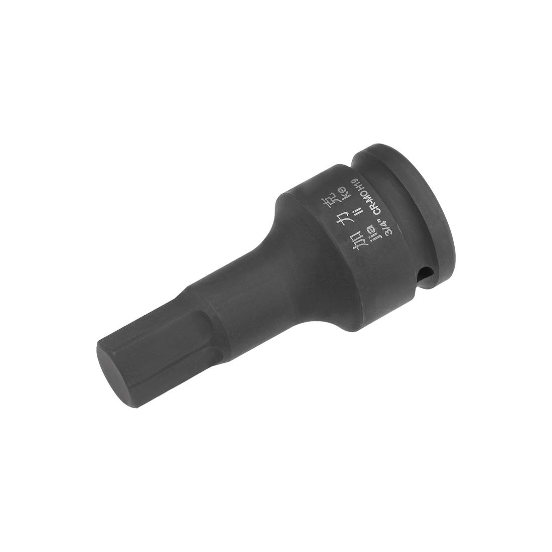 sourcing map 3/4" Drive x H19 (19mm) Impact Hex Bit Socket, Metric 4" Length, Cr-Mo Steel